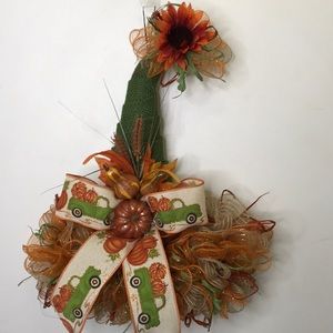 Fall/Thanksgiving Scarecrow Wreath/Door Hanger 🍁